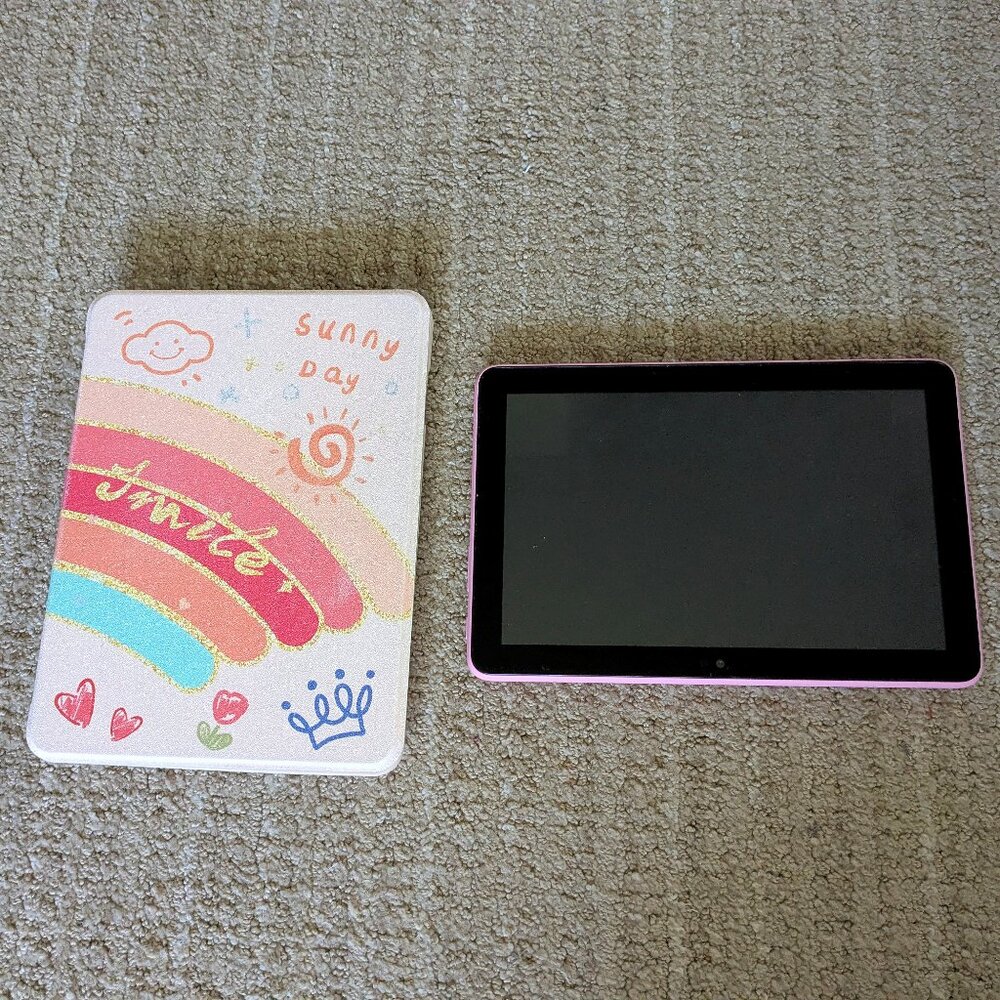 Amazon Tablet with Pink and Black Design